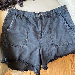 Black Aerie Denim Shorts (Size Large, stretchy!)